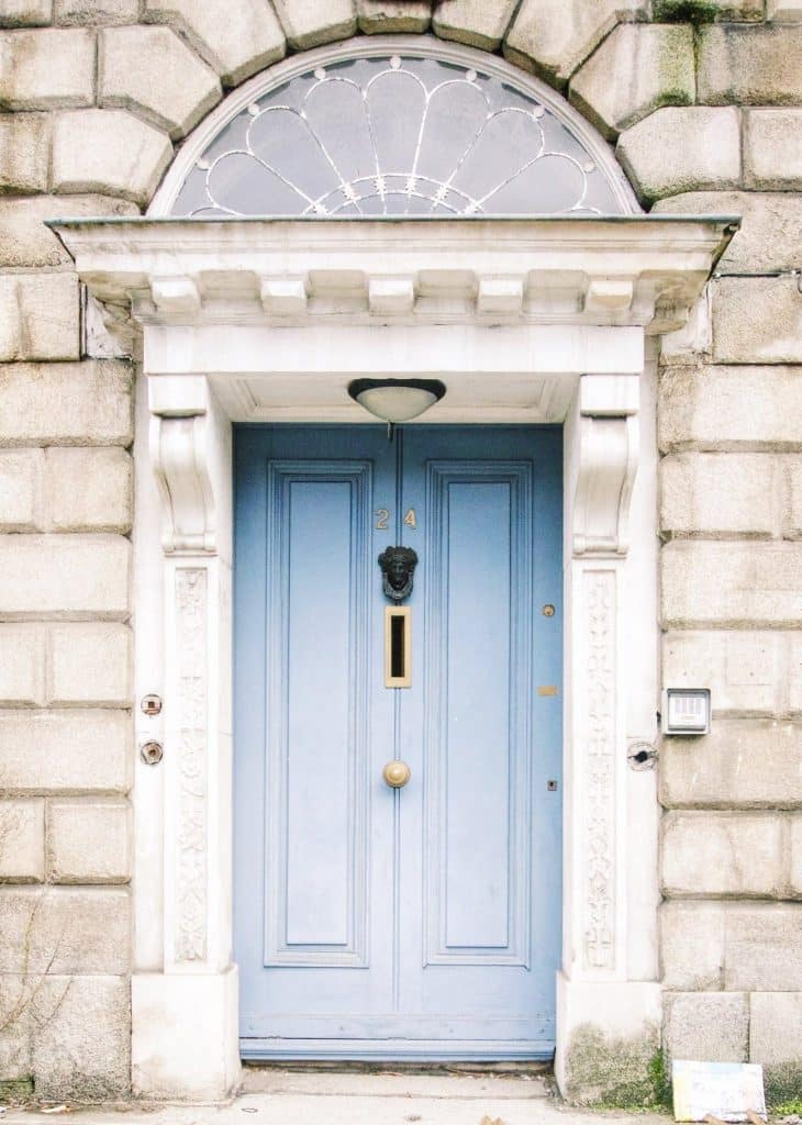Blue ornate door